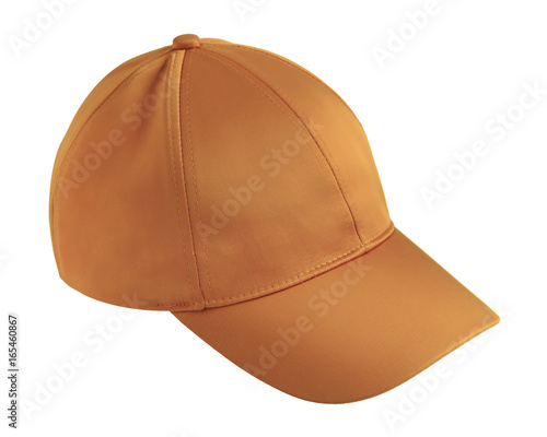 Orange cap isolated on white