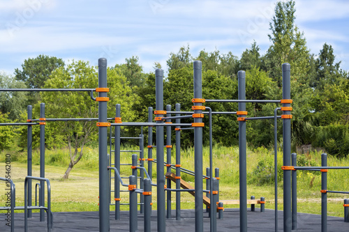 Colorful empty teens playground