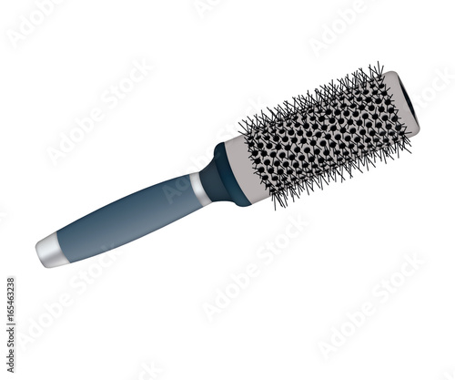 isolated brush for styling hair on a white background