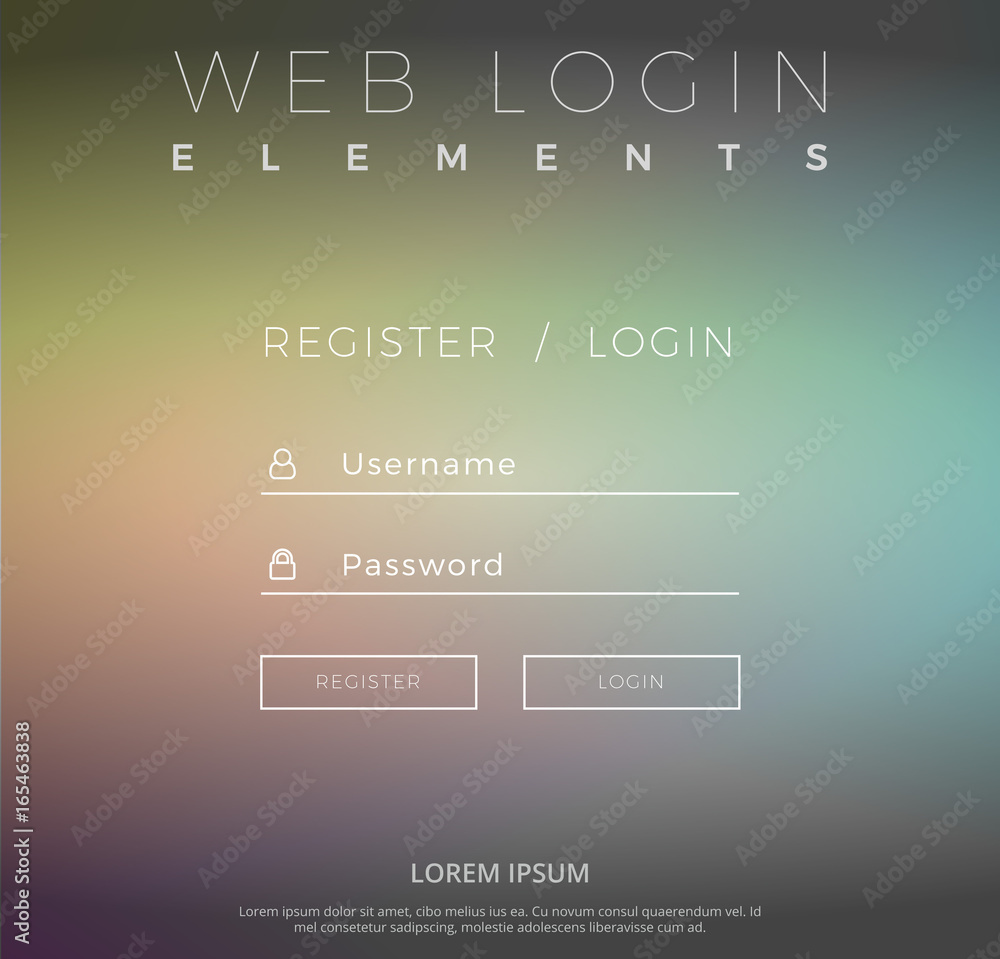 Fototapeta premium Web User Log In Vectorial Design