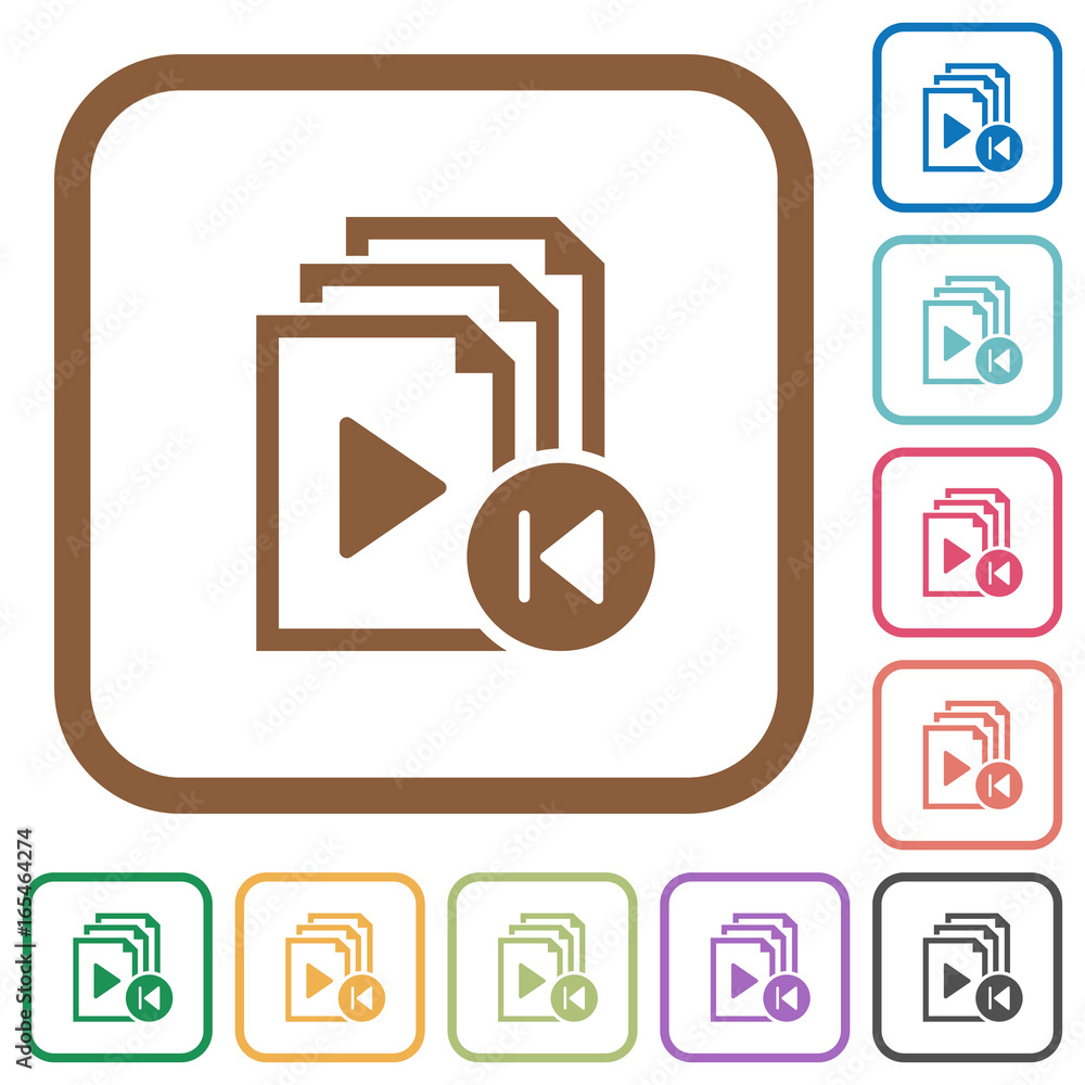 Jump to previous playlist item simple icons Jump to previous playlist item simple icons