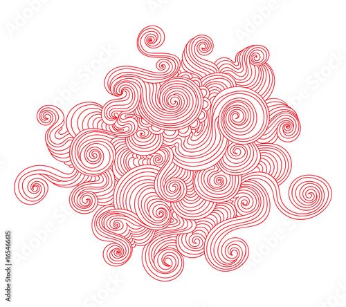 Abstract decorative vector ornamental pattern with curling wavy lines. You can use it in interior, clothing or typographic design