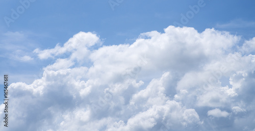 White cloud in blue sky , background © bigjom