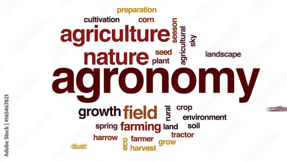 Agronomy animated word cloud, text design animation. Agronomy animated word cloud, text design animation.