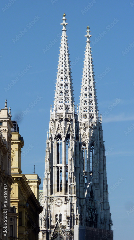 Detail des gotischen Stephansdoms in Wien Österreich