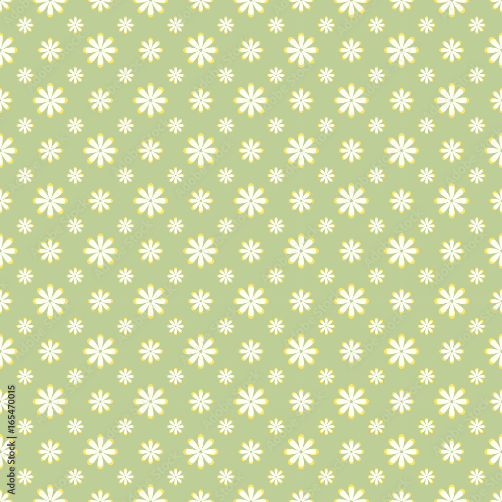 Vector flower seamless pattern background.