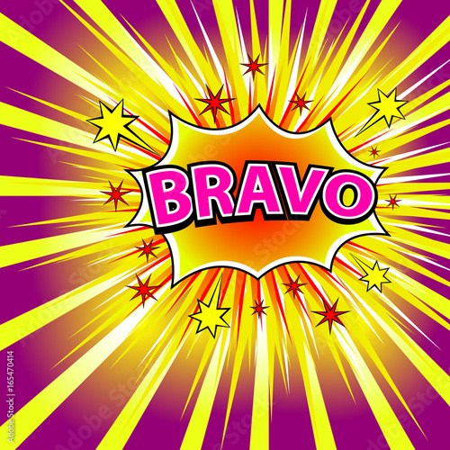 BRAVO! Comic book explosion. Vector illustration.