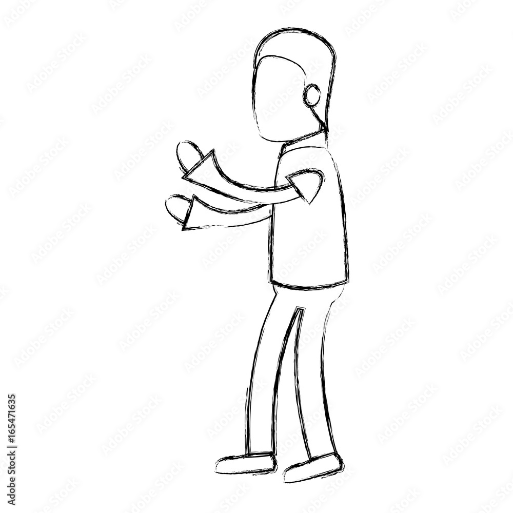 Avatar of an actor acting pose vector illustration design Avatar of an actor acting pose vector illustration design