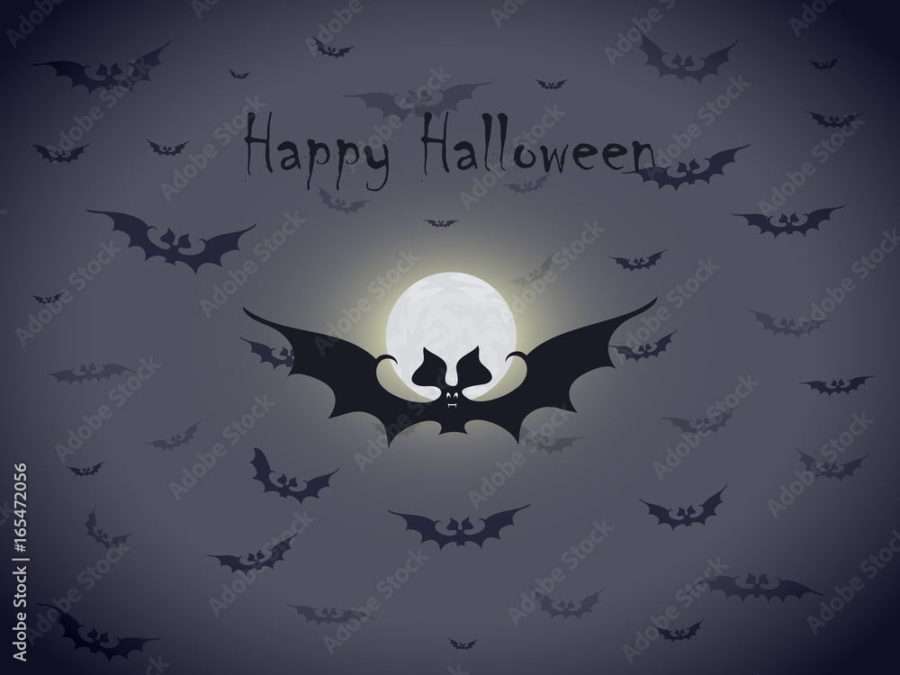 Halloween bats greetings card