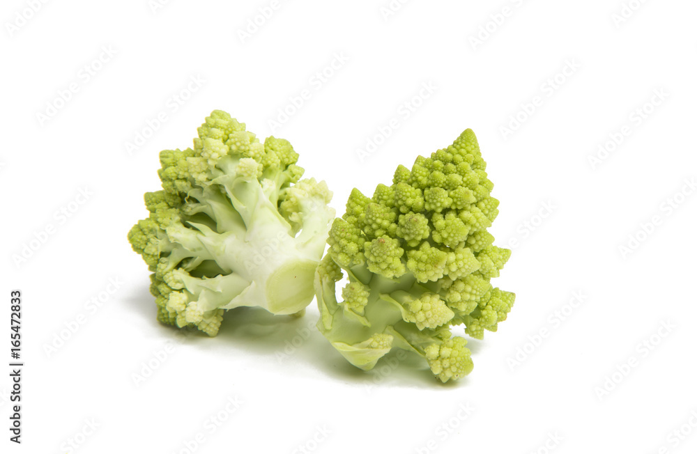 Romanesco cabbage isolated Romanesco cabbage isolated