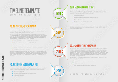 Simple paper timeline