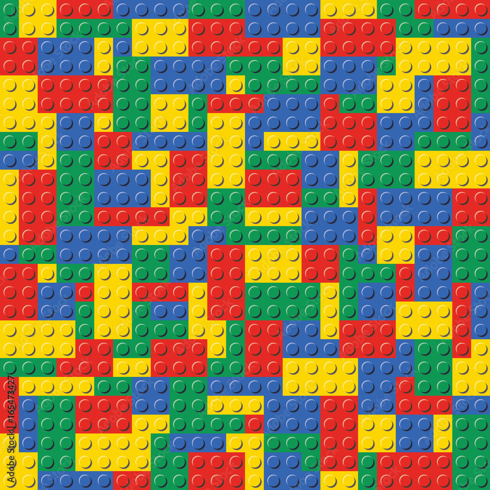 Colorful Lego Brick Seamless Background Pattern vector illustration vector  de Stock | Adobe Stock
