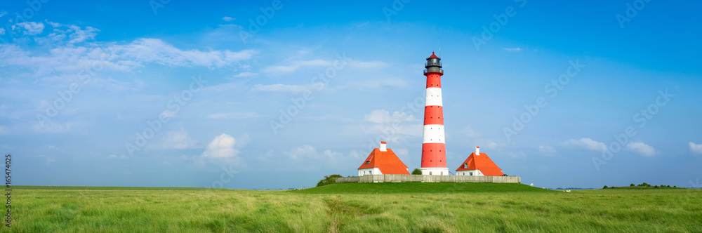 Idyllisches Nordfriesland - Leuchtturm von Westerhever, Banner Idyllisches Nordfriesland - Leuchtturm von Westerhever, Banner