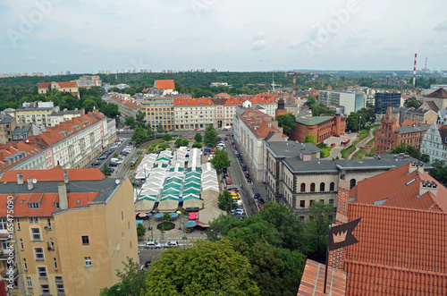 Poznań z lotu ptaka latem/Aerial view of Poznan in summer, Greater Poland, Poland