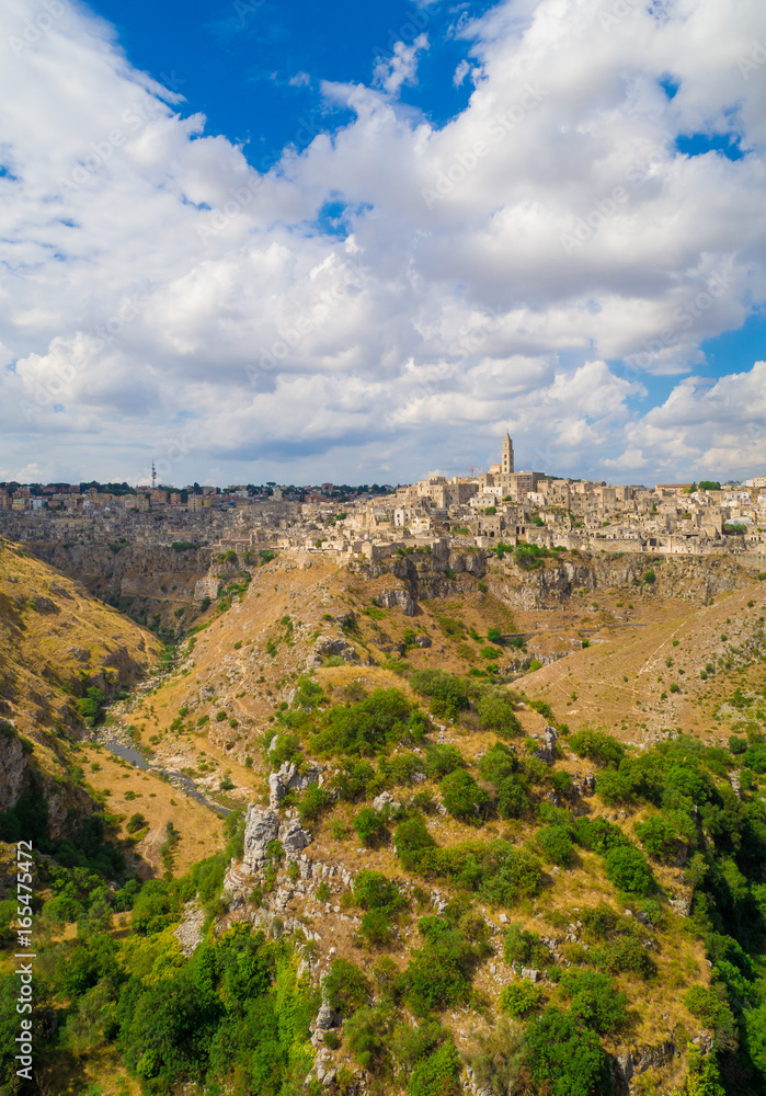 Fototapeta premium Matera (Basilicata) - The historic center of the wonderful stone city of southern Italy, a tourist attraction for the famous 