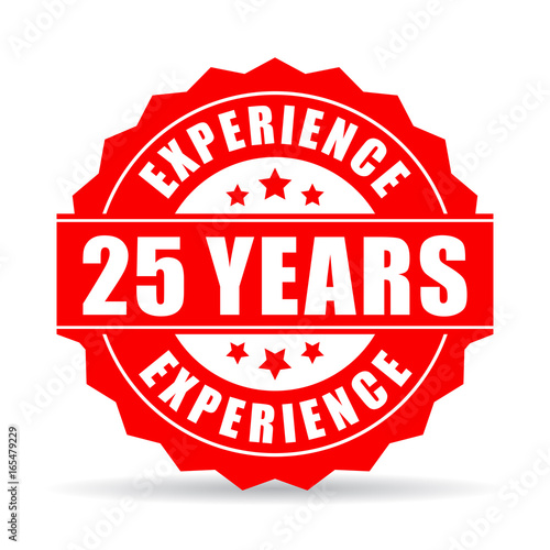 25 years experience vector icon