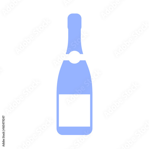 Champagne bottle vector icon