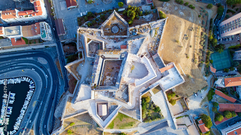 Photographie aérienne du Fort Saint Nicolas, à Marseille