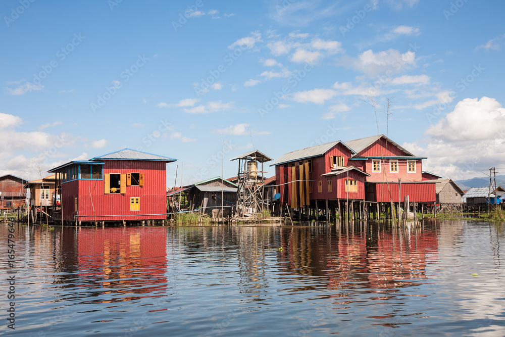 Houses on stilts, Inle Lake, Myanmar Houses on stilts, Inle Lake, Myanmar