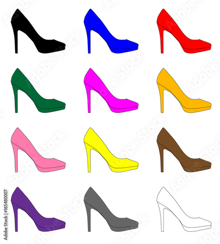 Stiletto Heel Shoe Icons