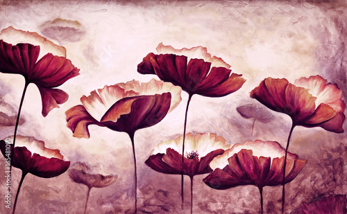 Painting poppies canvas