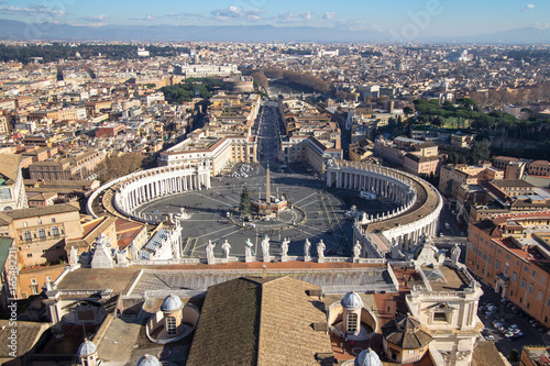 Panorama view of Piazza San Pietro in Vatican City