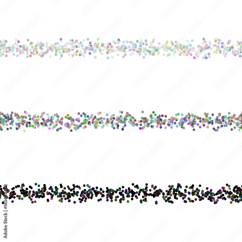 Dot pattern page divider line design set - vector design elements from multicolored circles Dot pattern page divider line design set - vector design elements from multicolored circles