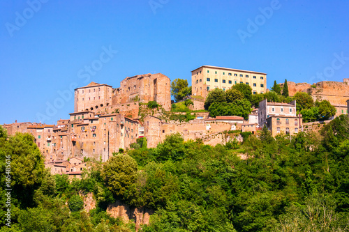 View at the old famous tuff city of Sorano