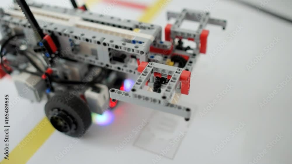 Close up look on robotic device in action Close up look on robotic device in action