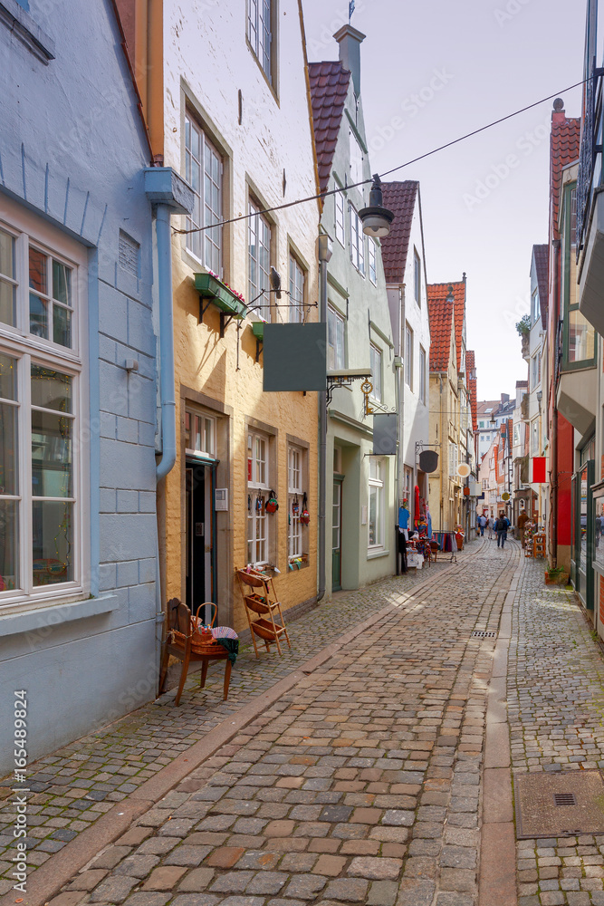 Bremen. Old picturesque streets.
