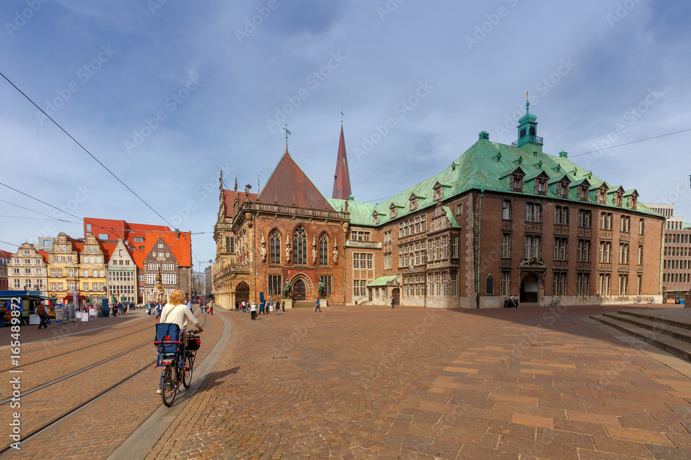 Obraz premium Bremen. The central market square. Town Hall.