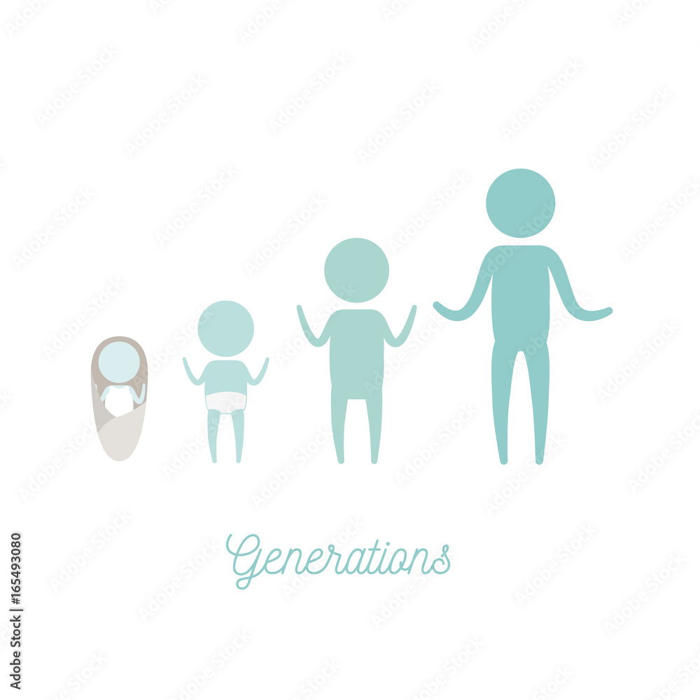 white background with blue color silhouette pictogram male generations people vector illustration white background with blue color silhouette pictogram male generations people vector illustration