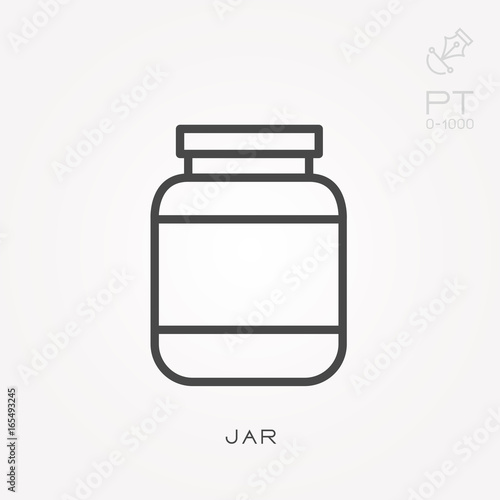 Line icon jar