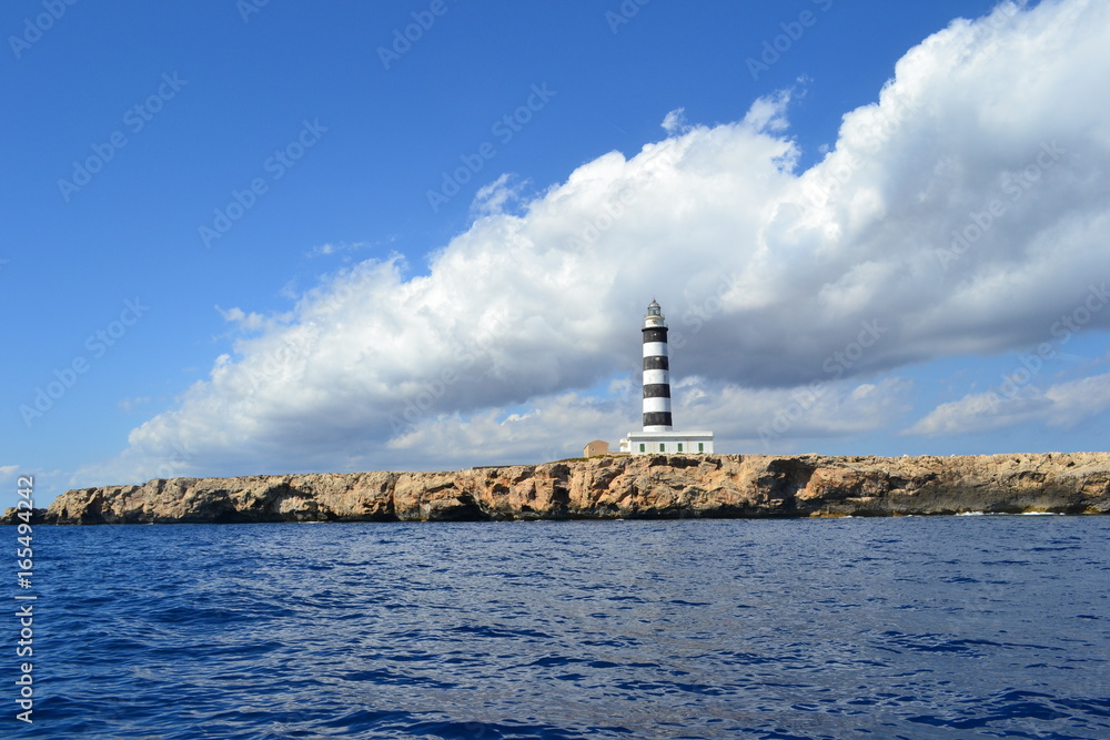 Lighthouse landscape sea and sky