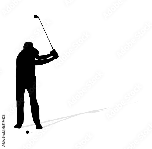 illustrazione vettoriale di atleta di golf