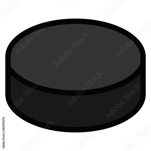 Isolated hockey puck