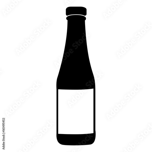 Isolated barbecue sauce bottle