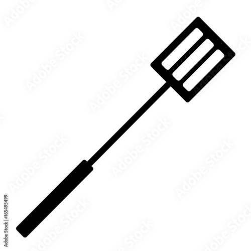 Isolated black spatula