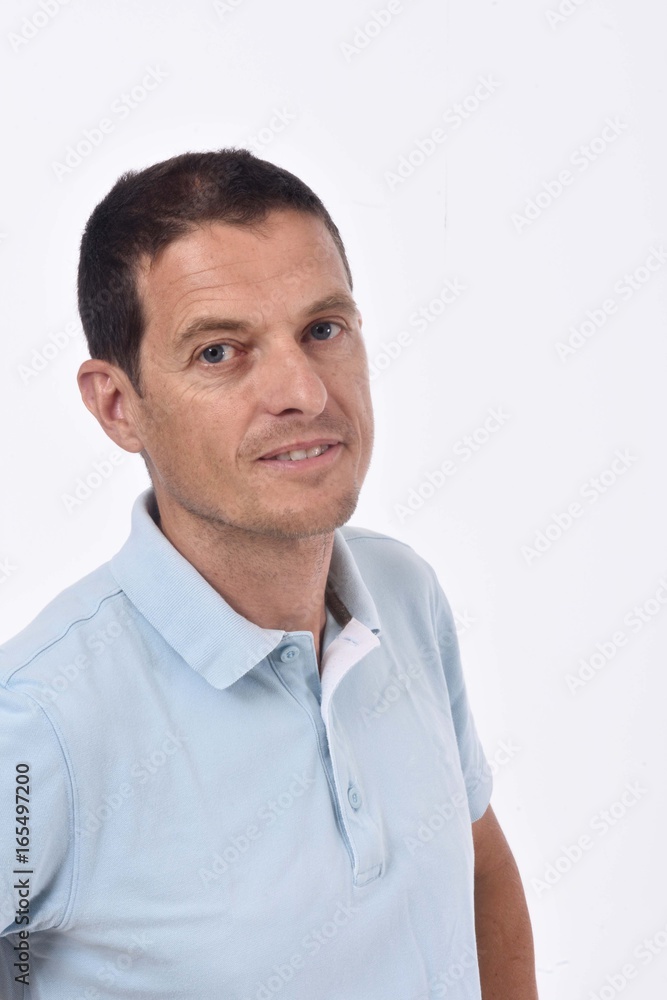 portrait of a man on white background portrait of a man on white background