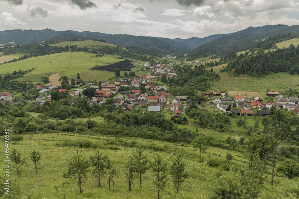Obraz premium Velky Lipnik village in Pieniny national park
