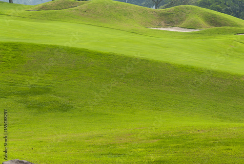 Fresh Green of Golf Field. Guatemala © Byron Ortiz