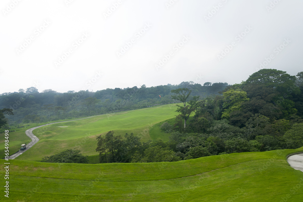 Fresh Green of Golf Field. Guatemala