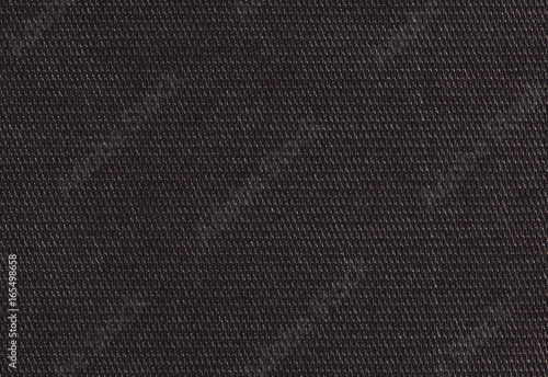 Polyamide fabric background, texture. Brilliant black color, high resolution