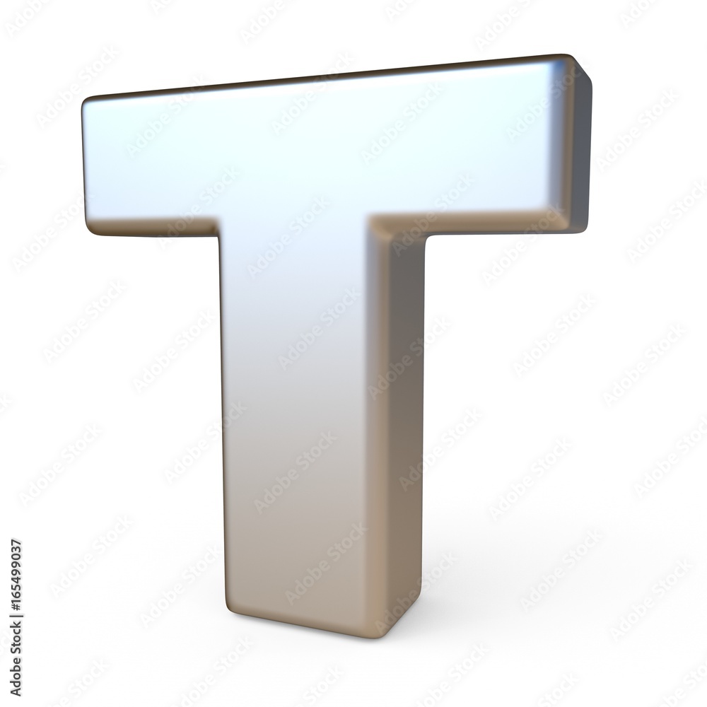 Metal font LETTER T 3D Metal font LETTER T 3D