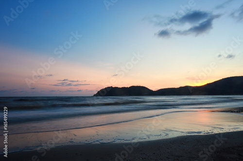 Sunset by the sea in Thailand.