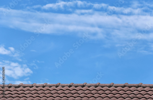 Roof tile of house.