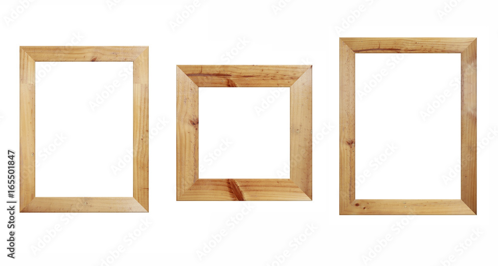 Old wooden frame isolated. Old wooden frame isolated.