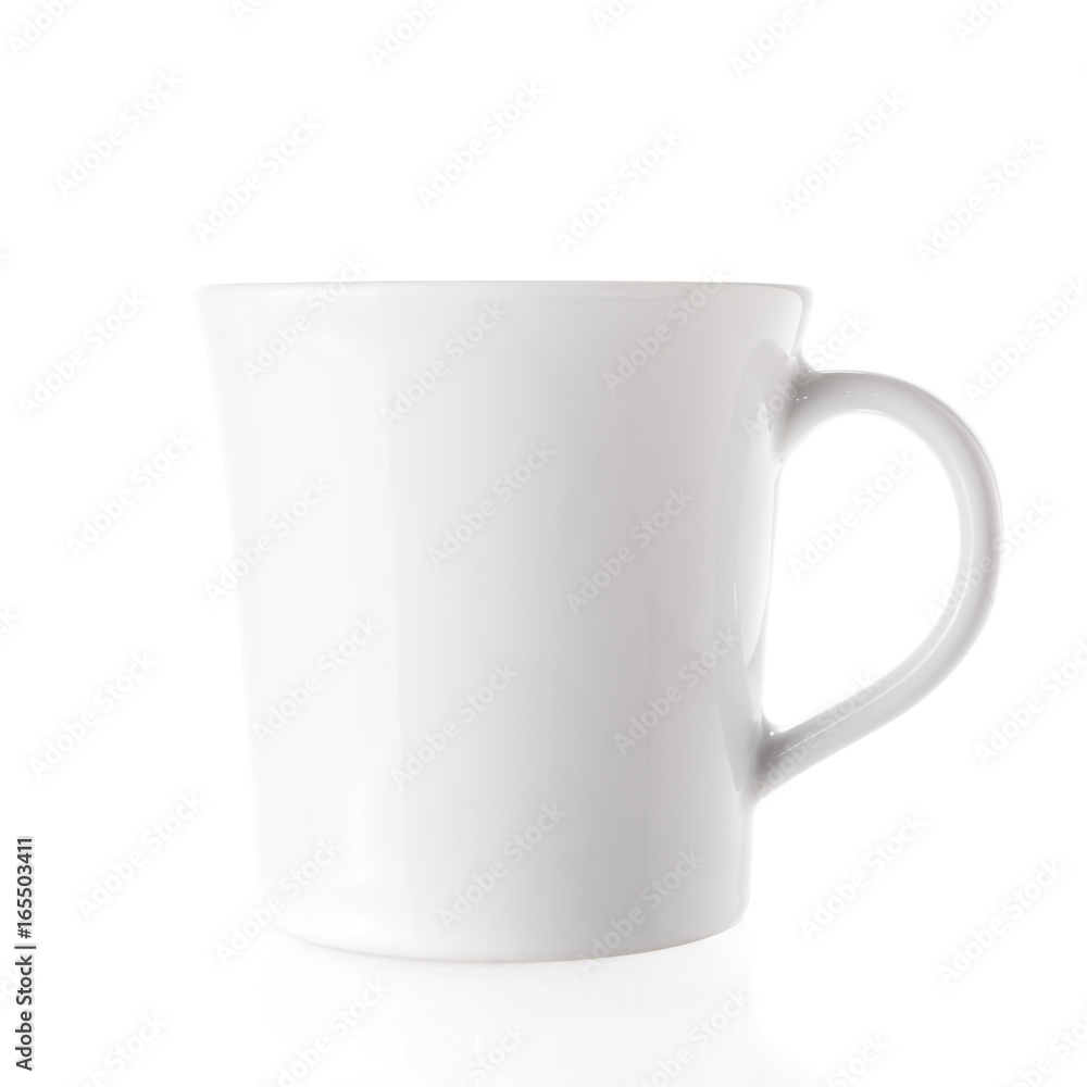White coffee cup isolated on white background. White coffee cup isolated on white background.