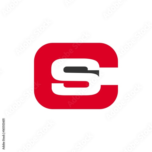 letter c and s logo vector.