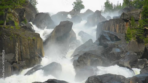 Waterfall Uchar. Altai mountains, Siberia, Russia photo